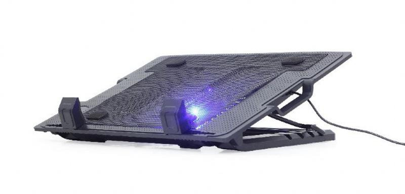Подставка для ноутбука Gembird до 17", 1x150 mm fan, black (NBS-1F17T-01) Подставка для ноутбука Gembird до 17", 1x150 mm fan, black (NBS-1F17T-01)