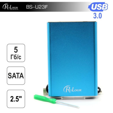 ProLogix для подключения SATA HDD 2.5", USB 3.0, Blue (BS-U23F)