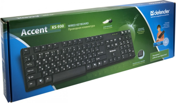 Клавиатура Defender Accent 930 (45030) черная USB