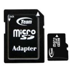 MicroSDHC 4GB Class 10 Team + SD-adapter (TUSDH4GCL1003)
