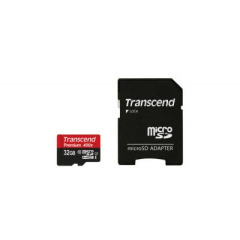 MicroSDHC 32GB UHS-I Class 10 Transcend Premium 400x + SD-adapter (TS32GUSDU1)