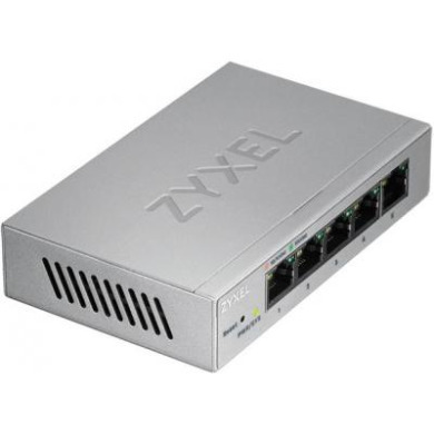 Коммутатор ZYXEL GS1200-5 (GS1200-5-EU0101F) (5xGE, металл, настольный, бесшумный, WebSmart)