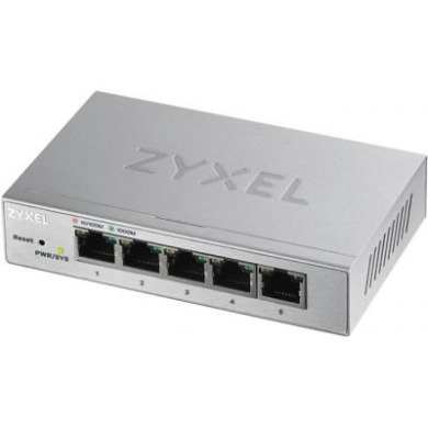 Коммутатор ZYXEL GS1200-5 (GS1200-5-EU0101F) (5xGE, металл, настольный, бесшумный, WebSmart)