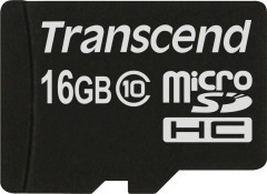 Карта памяти MicroSDHC 16GB Transcend Class 10 (no adapter) (TS16GUSDC10)