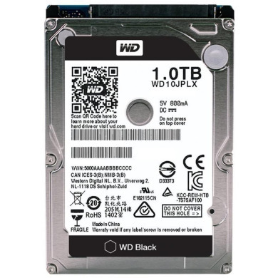 HDD 2.5" SATA 1.0TB WD Black 7200rpm 32MB (WD10JPLX)