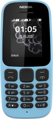 Nokia 105 New 2017 Single Sim Blue