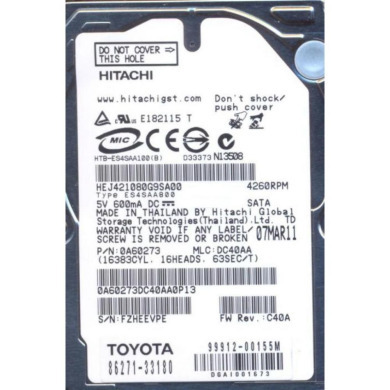HDD 2.5" PATA 80GB Hitachi HEJ421080G9AT00