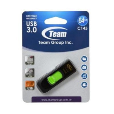 Флеш-накопитель USB3.2 64GB Team C145 Green (TC145364GG01)