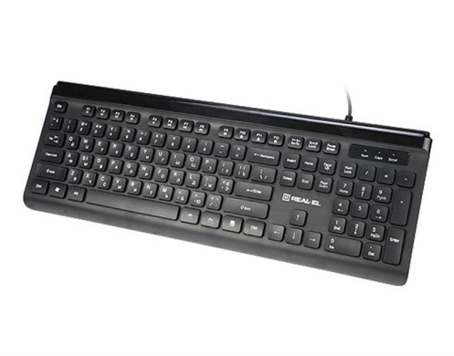 Клавіатура REAL-EL Comfort 7085 Ukr Black