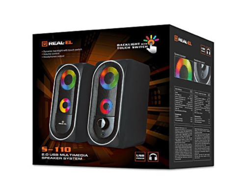 Акустична система REAL-EL S-110 USB Black (EL121100009)