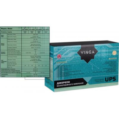 Vinga LED 1200VA plastic case with USB+RJ45 (VPE-1200PU) Vinga LED 1200VA plastic case with USB+RJ45 (VPE-1200PU)
