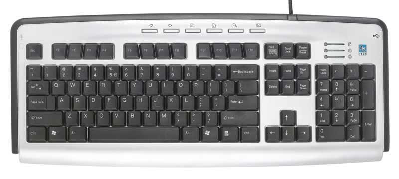 Клавиатура A4Tech KL-23MU Silver/Black PS/2