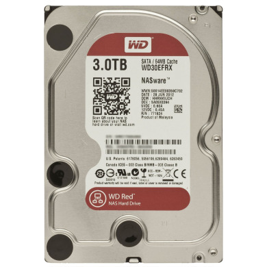 HDD SATA 3.0TB WD Red 5400rpm 64MB (WD30EFRX)