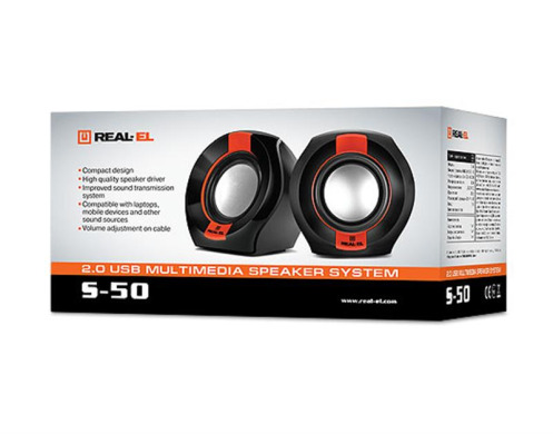 Акустическая система REAL-EL S-50 Black/Red Акустическая система REAL-EL S-50 Black/Red
